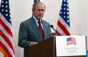 George W. Bush Speaks At Naturalization Ceremony At Bush Presidential Center